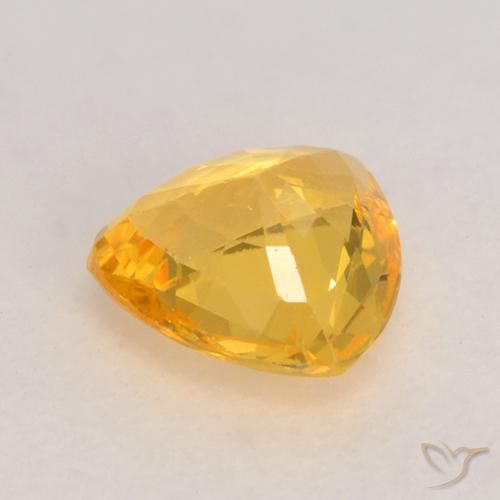 9,17 ctw natürlicher Mittelgold Saphir, Trillion, VVS-VS
