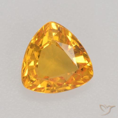 0.64ct Natürlicher Orange-Gold Saphir, Trillion, VVS-VS