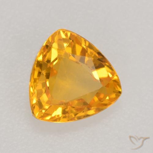9,17 ctw natürlicher Orange-Gold Saphir, Trillion, VVS-VS