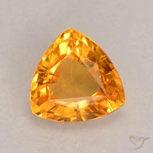 0.64ct Natürlicher Golden Saphir, Trillion, VS