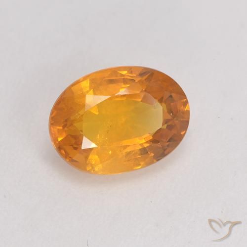 9,17 ctw natürlicher Orange-Gold Saphir, Oval, VS