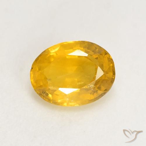 1.09ct Natürlicher gold-orange Saphir, Oval, VS-SI