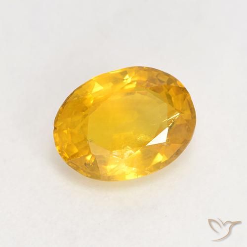 9,17 ctw natürlicher gold-orange Saphir, Oval, VS-SI