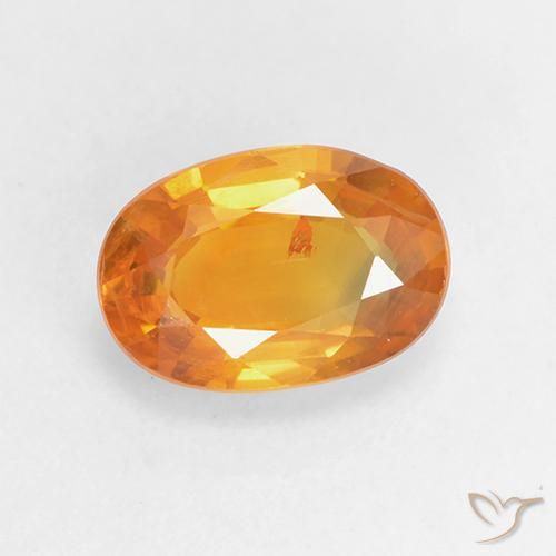 1.45ct Natürlicher Mittelorange Saphir, Oval, VS-SI
