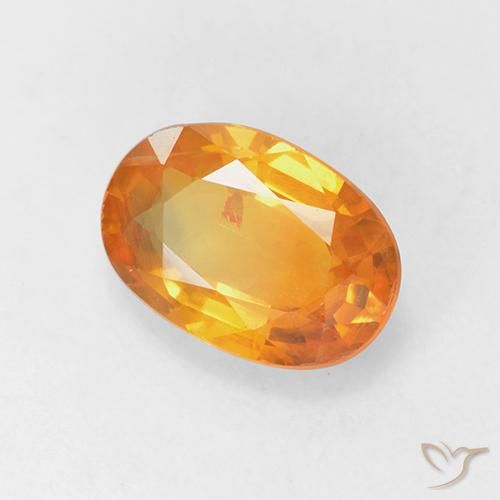 9,17 ctw natürlicher Mittelorange Saphir, Oval, VS-SI