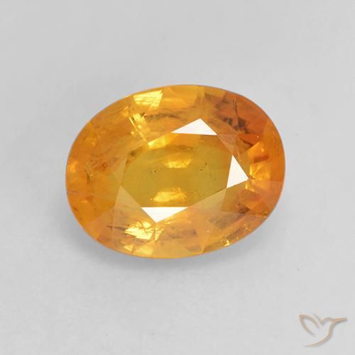 1.81ct Natürlicher Mittelorange Saphir, Oval, VS-SI