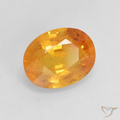9,17 ctw natürlicher Mittelorange Saphir, Oval, VS-SI