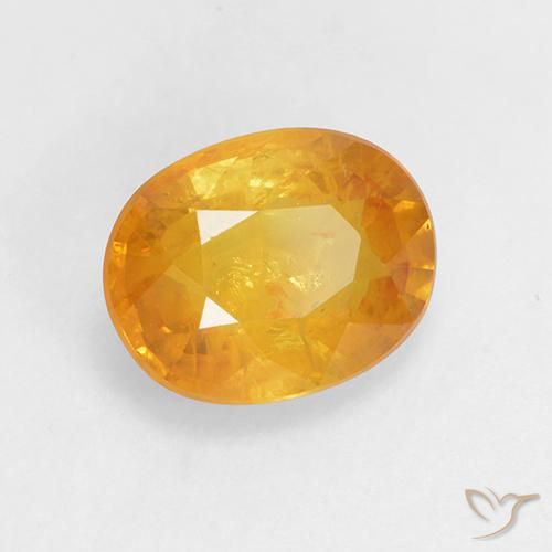 9,17 ctw natürlicher gold-orange Saphir, Oval, VS-SI