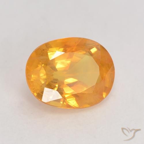 9,17 ctw natürlicher Mittelorange Saphir, Oval, VS-SI