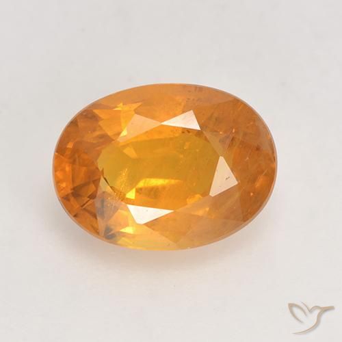 1.67ct Natürlicher Tiefes Orange-Gold Saphir, Oval, VS-SI
