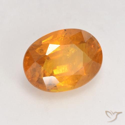 9,17 ctw natürlicher Tiefes Orange-Gold Saphir, Oval, VS-SI