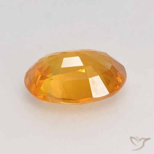 9,17 ctw natürlicher Tiefes Orange-Gold Saphir, Oval, VS-SI