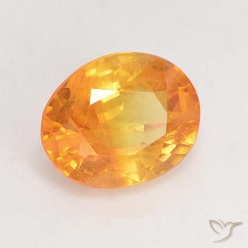 9,17 ctw natürlicher Mittelorange Saphir, Oval, VS-SI
