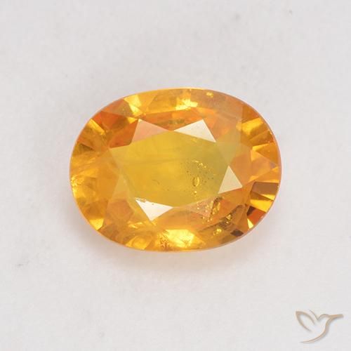 1.40ct Natürlicher Orange-Gold Saphir, Oval, VS-SI