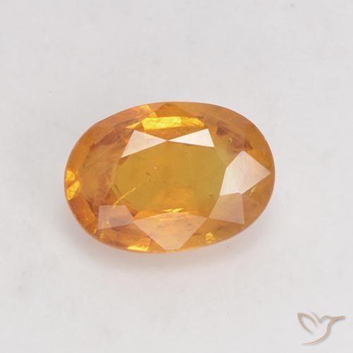 0.88ct Natürlicher Mittelorange Saphir, Oval, VS-SI