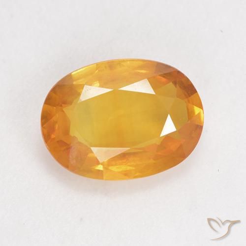 1.72ct Natürlicher Mittelorange Saphir, Oval, VS
