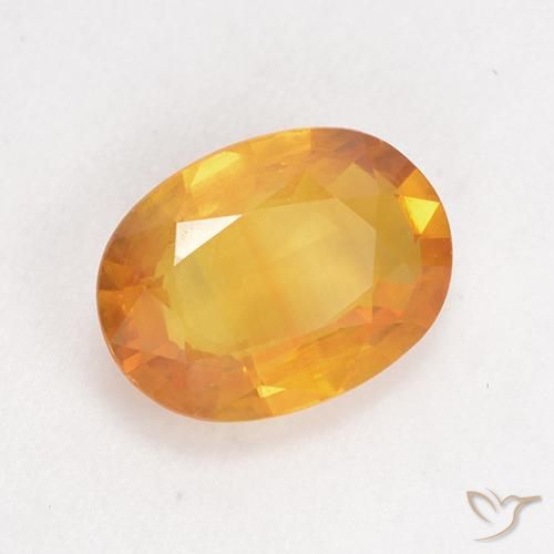 9,17 ctw natürlicher Mittelorange Saphir, Oval, VS