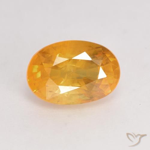 1.50ct Natürlicher Mittelorange Saphir, Oval, VS