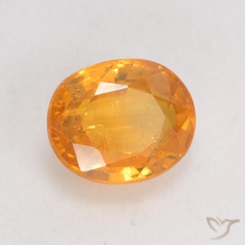 9,17 ctw natürlicher Mittelorange Saphir, Oval, VS-SI