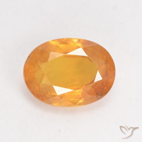 1.63ct Natürlicher Orange-Gold Saphir, Oval, VS-SI