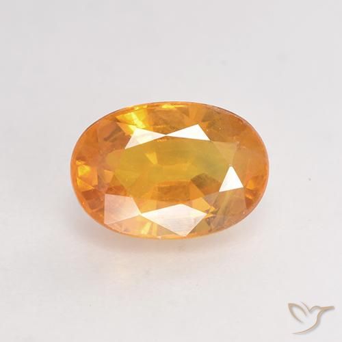 1.26ct Natürlicher Mittelorange Saphir, Oval, VS-SI