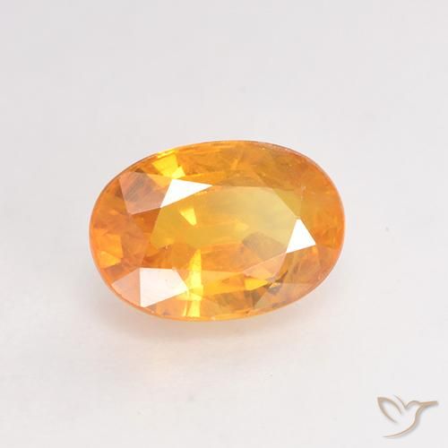 9,17 ctw natürlicher Mittelorange Saphir, Oval, VS-SI