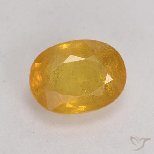 2.05ct Natürlicher gold-orange Saphir, Oval, SI