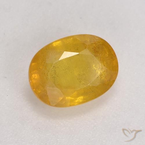9,17 ctw natürlicher gold-orange Saphir, Oval, SI