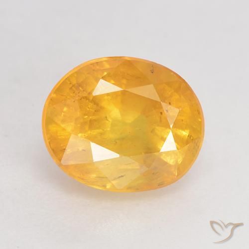 1.75ct Natürlicher gold-orange Saphir, Oval, SI