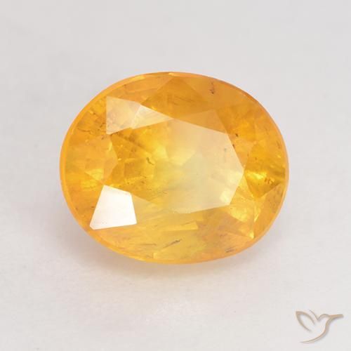 9,17 ctw natürlicher gold-orange Saphir, Oval, SI