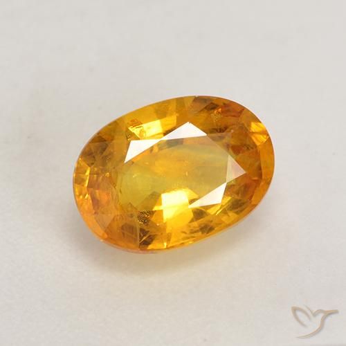 9,17 ctw natürlicher Orange-Gold Saphir, Oval, VS
