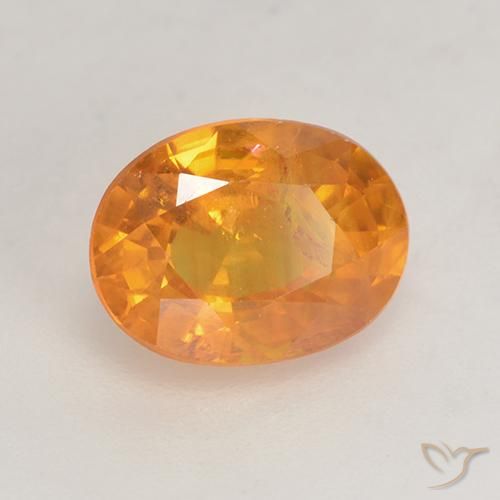 9,17 ctw natürlicher Tiefes Orange-Gold Saphir, Oval, VS-SI