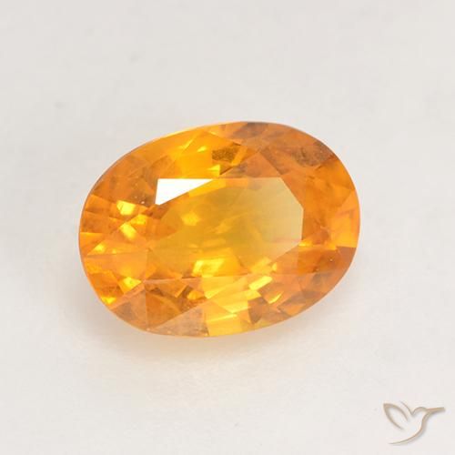 9,17 ctw natürlicher Mittelorange Saphir, Oval, VS-SI