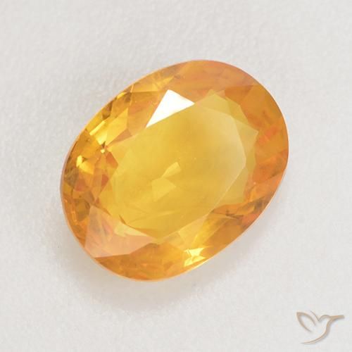 9,17 ctw natürlicher gold-orange Saphir, Oval, VS-SI