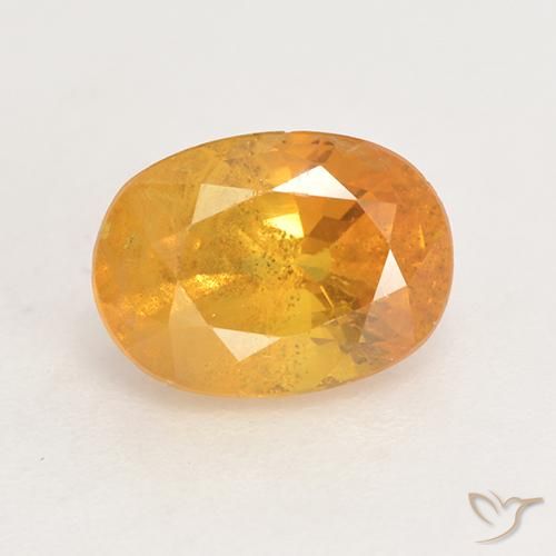 2.02ct Natürlicher Mittelorange Saphir, Oval, VS-SI