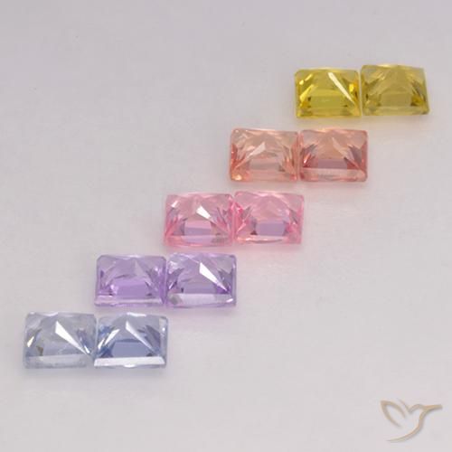 2.43 ct natürliche Mehrfarbig Saphir-Edelsteine, Quadrat, VS