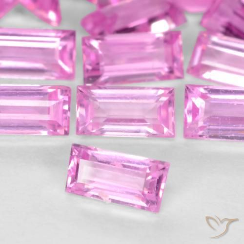 9,17 ctw natürlicher Purpur Rosa Saphir, Baguette, VVS-VS