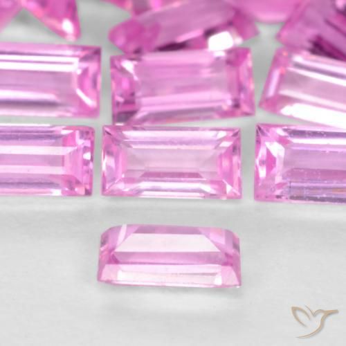 9,17 ctw natürlicher Purpur Rosa Saphir, Baguette, VVS-VS