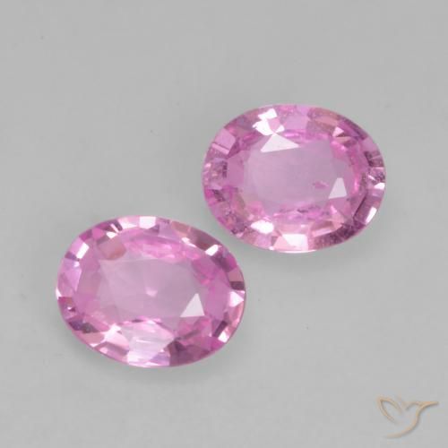 0.64 ct natürliche Helles Rosa-Lila Saphir-Edelsteine, Oval, VS