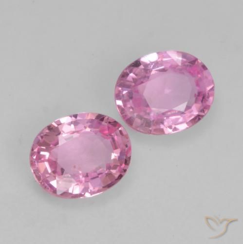 0.76 ct natürliche Helles rötliches Lila Saphir-Edelsteine, Oval, VS