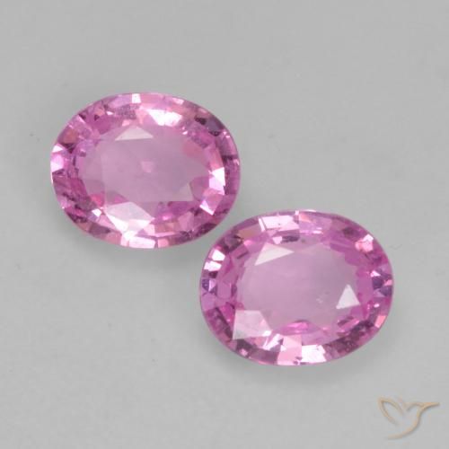 0.76ctw Natürlicher Helles Rosa-Lila Saphir, Oval, VS