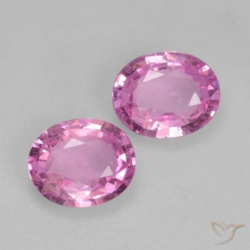 0.76 ct natürliche Helles Rosa-Lila Saphir-Edelsteine, Oval, VS