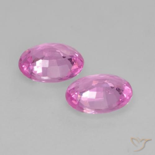 0.76 ct natürliche Helles Rosa-Lila Saphir-Edelsteine, Oval, VS