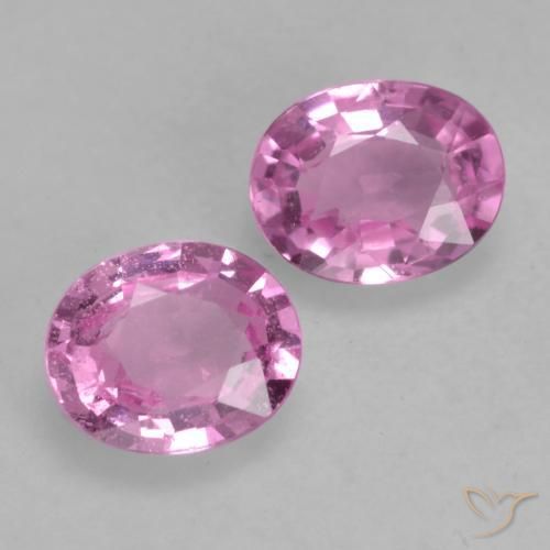 0.77 ct natürliche Mittelrosa Saphir-Edelsteine, Oval, VS