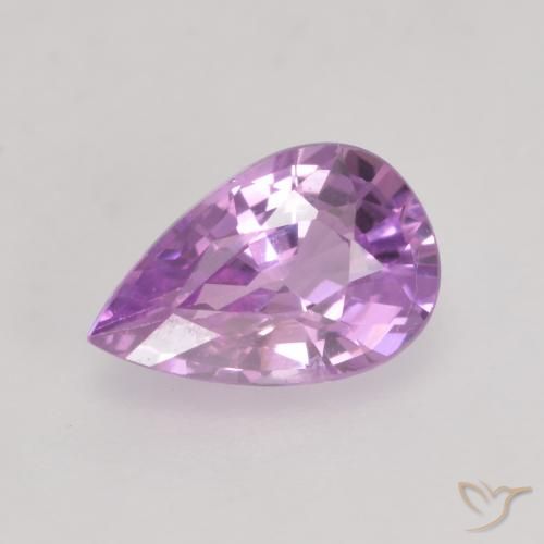 0.63ct Natürlicher Rosaviolettes Lila Saphir, Birnenform, VVS-VS
