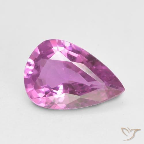 0.60ct Natürlicher Intensives Lila Saphir, Birnenform, VVS-VS