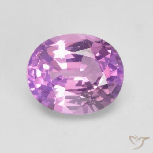 0.65ct Natürlicher Tiefrosa-Lila Saphir, Oval, VVS-VS