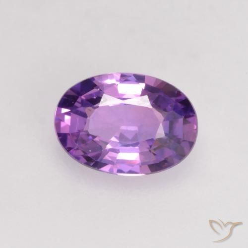 0.68ct Natürlicher tiefviolett Saphir, Oval, VVS