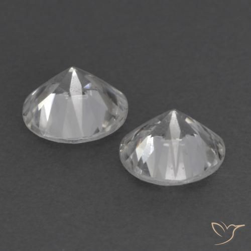 0.68 ct natürliche Weiß Saphir-Edelsteine, Runden, VS