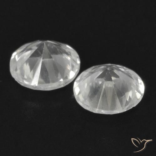 0.68 ct natürliche Weiß Saphir-Edelsteine, Runden, VS